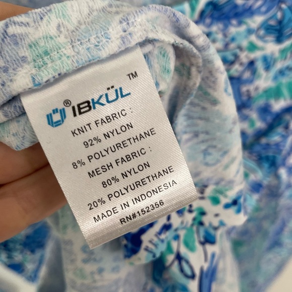 IBKUL Long Sleeve Performance UPF Shirt Golf Pickleball Jungle Lion Tropical. 4 - Picture 4 of 8